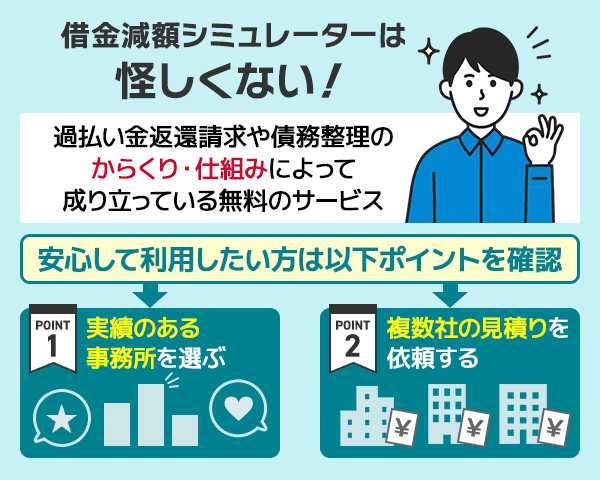 借金減額シミュレーターは安心して利用できる便利なサービス